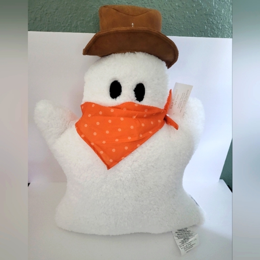 Brand new with tags Halloween 2024 Isaac mizrahi Ghost cowboy bandit pillow